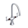 Rubinet Two Handle Single Hole Kitchen Set Satin Chrome