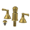 Rubinet Bidet Fitting with Spray, Diverter, and Vacum Breaker (Less Drain) Antique Brass Matt