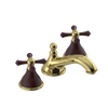 Rubinet Widespread Lav. Set. (less drain) Natural Brass