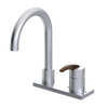 Rubinet 4" Centre Single Control Lav. Set. (less drain) Satin Chrome