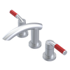 Rubinet Widespread Lav. Set. (less drain) Satin Chrome
