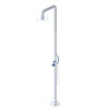 Rubinet Pressure Balance Outdoor Shower with Hand Held Shower & 10" Shower Head - 304 Stainless Steel White