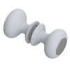 Rubinet Shower Door Knob (set) Matt White