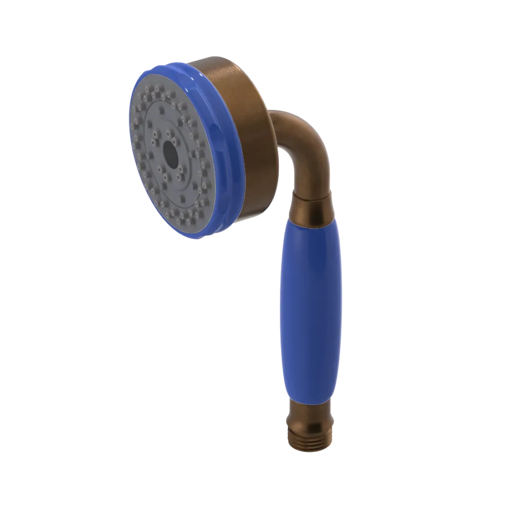 Rubinet 3 Function Hand Held Shower Only Tuscan Brass