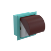 Rubinet RECESSED TOILET PAPER HOLDER Aqua