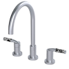Rubinet Widespread Kitchen Set Satin Chrome