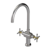 Rubinet Two Handle Single Hole Kitchen Set with LaSalle Spout Polished Nickel