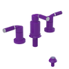 Rubinet Bidet Fitting with Spray, Diverter, and Vacum Breaker (Less Drain) Purple Haze