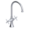 Rubinet Two Handle Single Hole Kitchen Set Satin Chrome
