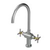 Rubinet Two Handle Single Hole Kitchen Set with LaSalle Spout Satin Nickel