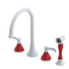 Rubinet Widespread Kitchen Set with Hand Spray White