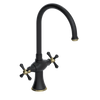 Rubinet Two Handle Single Hole Kitchen Set Matt Black