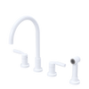 Rubinet Widespread Kitchen Set with Hand Spray White