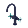 Rubinet Single Hole Dual Handle Lav. Set with LaSalle Spout (less drain) Midnight Blue