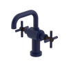 Rubinet Single Hole Dual Handle Lav. Set. (less drain) Midnight Blue