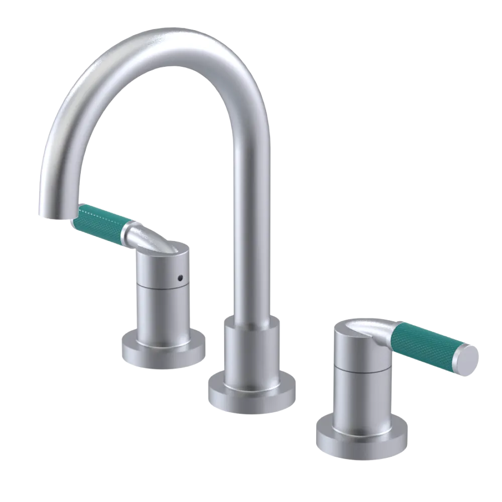 Rubinet Widespread Lav. Set. (less drain) Satin Chrome