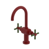 Rubinet Single Hole Dual Handle Lav. Set with LaSalle Spout (less drain) Maroon