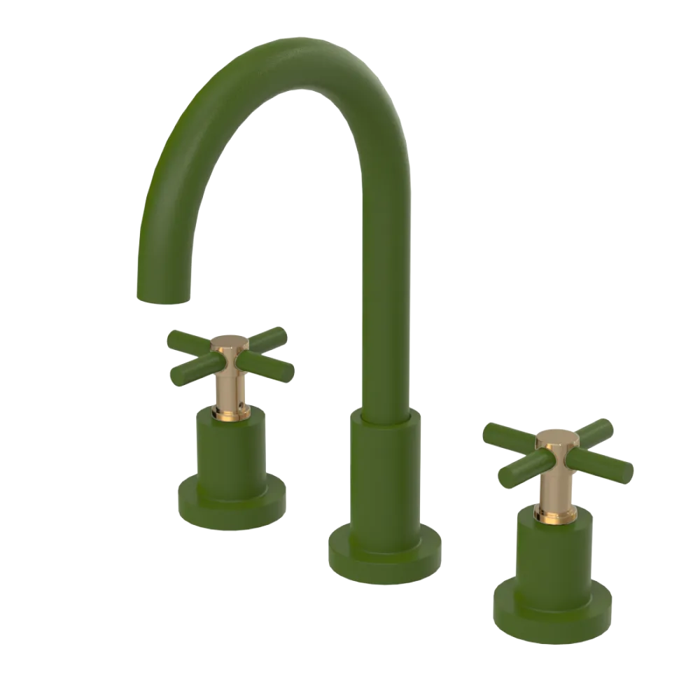 Rubinet Widespread Kitchen Set with LaSalle Spout Green Envy