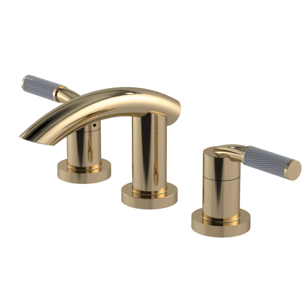 Rubinet Widespread Lav. Set. (less drain) Gold