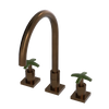 Rubinet Widespread Kitchen Set Tuscan Brass