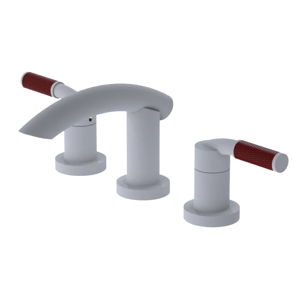 Rubinet Widespread Lav. Set. (less drain) Matt White