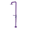 Rubinet Pressure Balance Outdoor Shower with Hand Held Shower & 10" Shower Head (with shelf) - 304 Stainless Steel Purple Haze