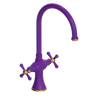 Rubinet Two Handle Single Hole Kitchen Set Purple Haze