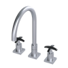 Rubinet Widespread Kitchen Set Satin Chrome