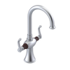 Rubinet Single Hole Dual Handle Lav. Set. (less drain) Satin Chrome