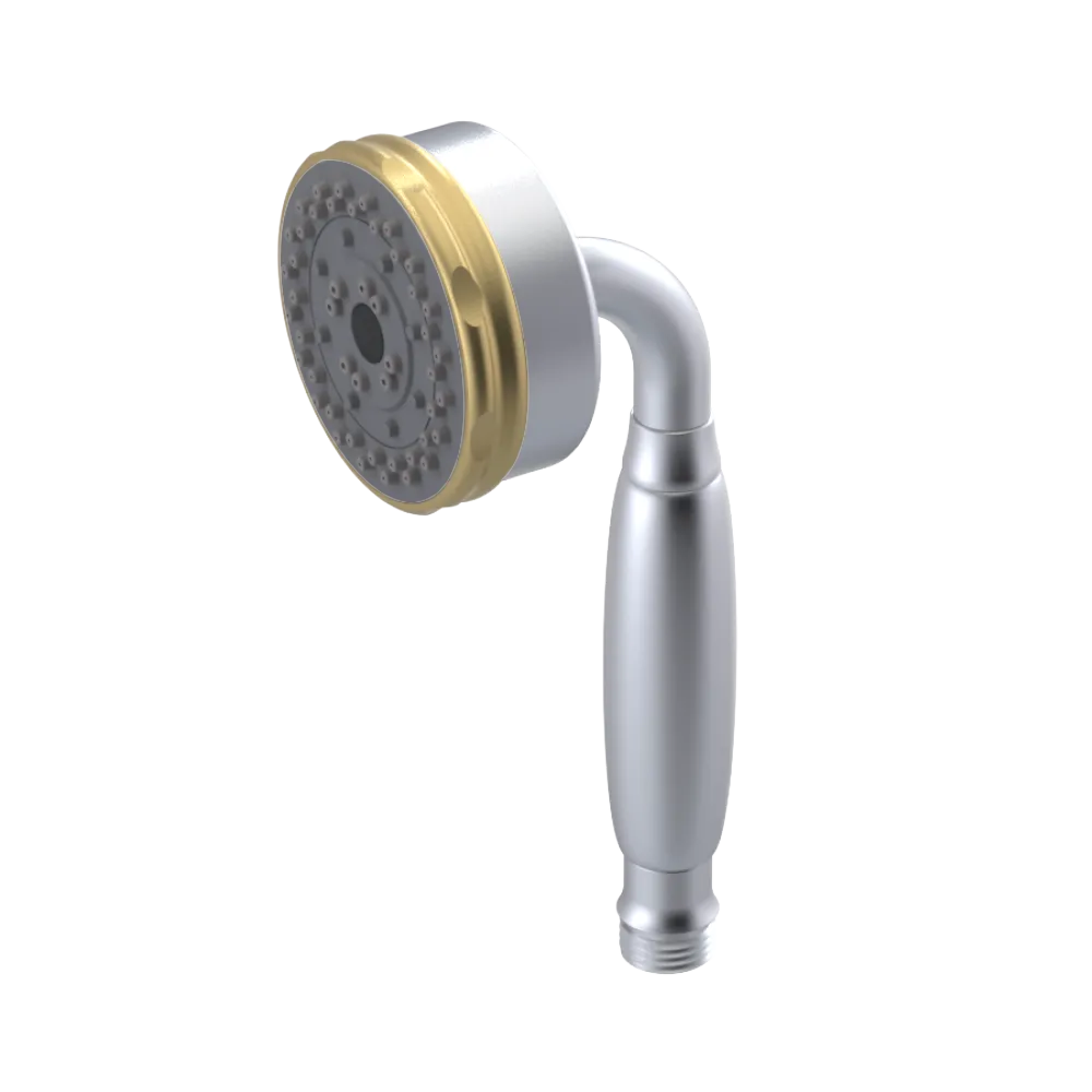 Rubinet 3 Function Hand Held Shower Only Satin Chrome