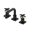 Rubinet Widespread Lav. Set. with Genesis spout (less drain) Matt Black