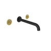 Baril Two handles wall-mounted lavatory faucet (without handle), drain not included