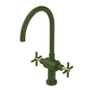 Rubinet Two Handle Single Hole Kitchen Set with LaSalle Spout Green Envy