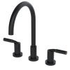 Rubinet Widespread Kitchen Set Matt Black