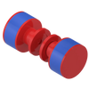 Rubinet Shower Door Knob (set) Red