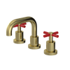 Rubinet Widespread Lav. Set. (less drain) Natural Brass