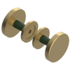 Rubinet Shower Door Knob (set) Satin Brass