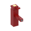 Rubinet Single Control Bidet Fitting (less drain) Maroon