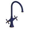 Rubinet Two Handle Single Hole Kitchen Set Midnight Blue