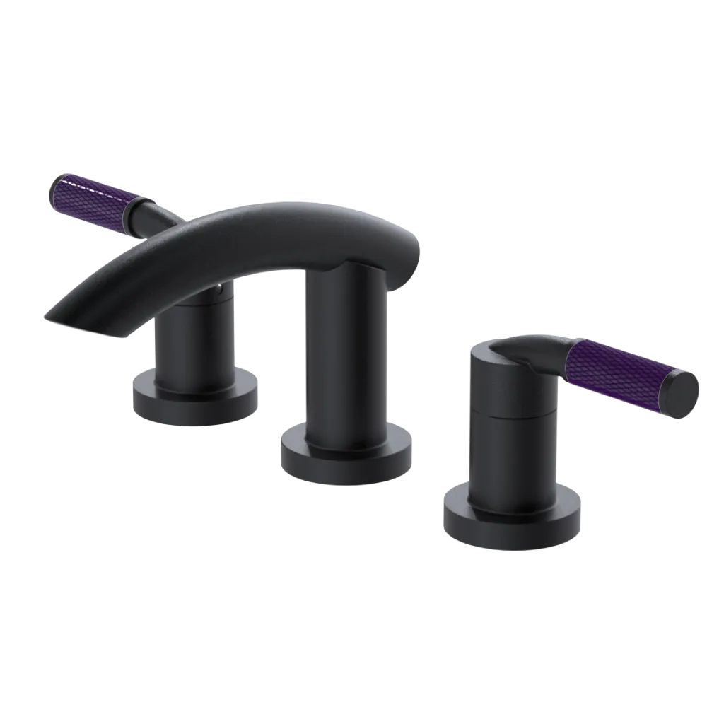 Rubinet Widespread Lav. Set. (less drain) Matt Black