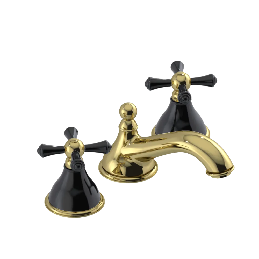 Rubinet Widespread Lav. Set. (less drain) Natural Brass