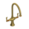 Rubinet Two Handle Single Hole Kitchen Set Antique Brass Matt