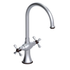 Rubinet Two Handle Single Hole Kitchen Set Satin Chrome