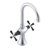Rubinet Single Hole Dual Handle Lav. Set. (less drain) Satin Chrome