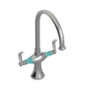 Rubinet Two Handle Single Hole Kitchen Set Satin Nickel