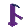 Rubinet Single Control Bidet Fitting (less drain) Purple Haze