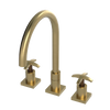 Rubinet Widespread Kitchen Set Satin Brass