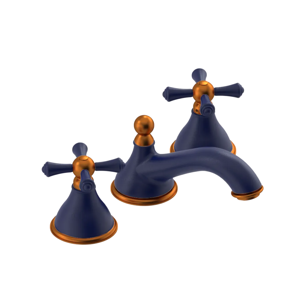 Rubinet Widespread Lav. Set. (less drain) Midnight Blue