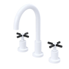 Rubinet Widespread Kitchen Set with LaSalle Spout White