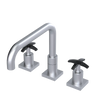 Rubinet Widespread Kitchen Set with Genesis Spout Satin Chrome